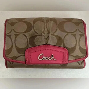 COACH | ladies Signature Jacquard clutch wallet